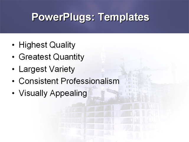 PowerPoint Template - construction, site, company - Print Slide