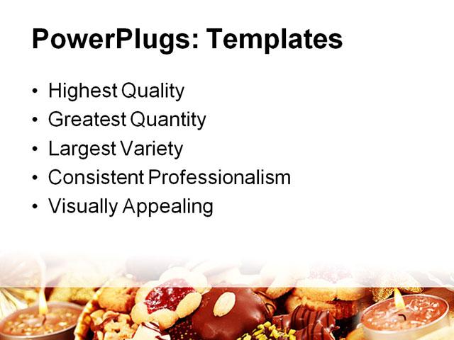 PowerPoint Template - delicious christmas cookies, aromatic, arrangement - Print Slide