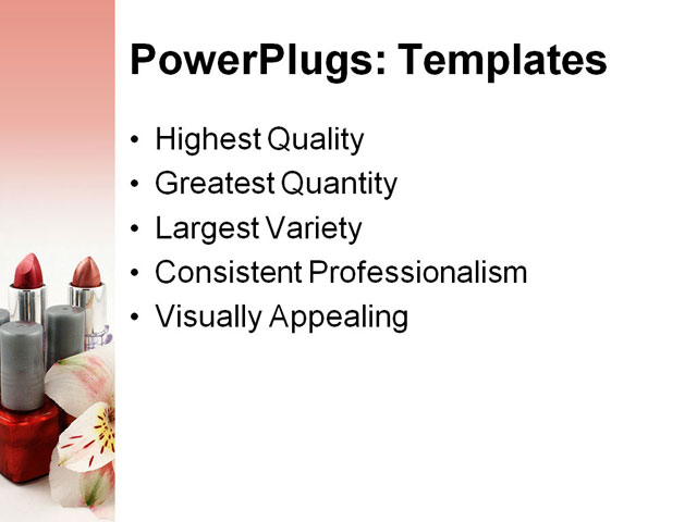 PowerPoint Template - cosmetics, bottles, brown - Print Slide