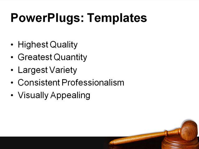 PowerPoint Template - court, arbitration, attorney - Print Slide