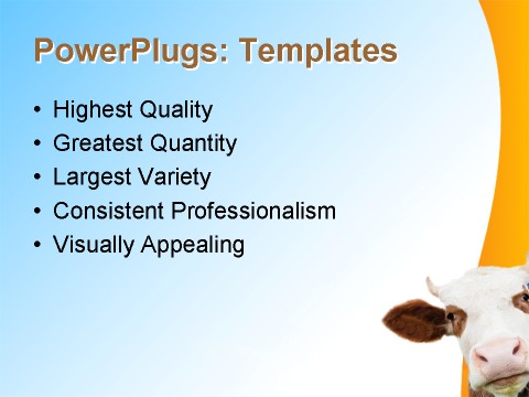 PowerPoint Template - animals, agriculture, garden - Print Slide