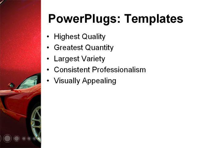 PowerPoint Template - red car, abstract, luxury car - Print Slide