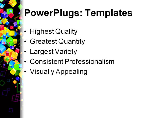 PowerPoint Template - cube flow, abstract, advertise - Print Slide