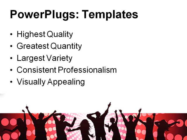 PowerPoint Template - people dancing, background, boy - Print Slide