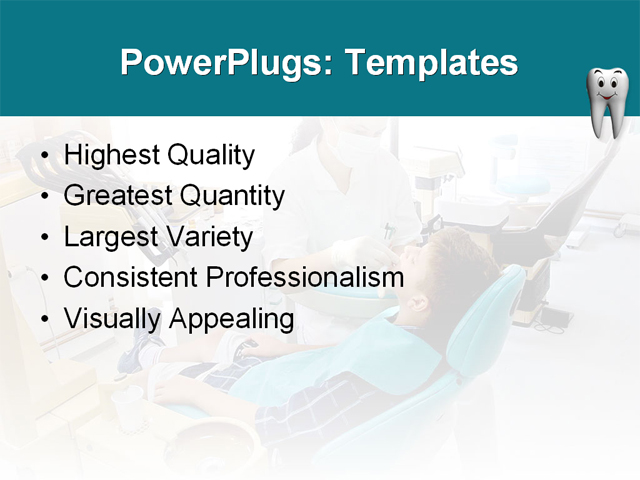 PowerPoint Template - cavities, child, dentist - Print Slide