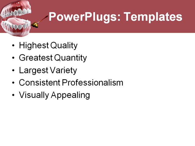 PowerPoint Template - mouth, abstract, anatomy - Print Slide