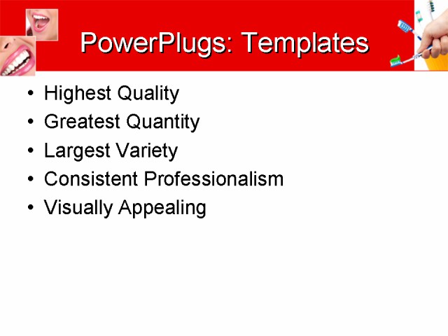 PowerPoint Template - dental, medical, health - Print Slide