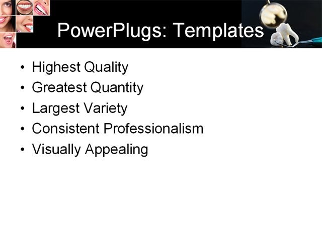 PowerPoint Template - dental, medical, health - Print Slide