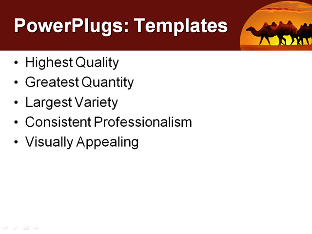 PowerPoint Template - desert fantasy, animal, arid - Print Slide