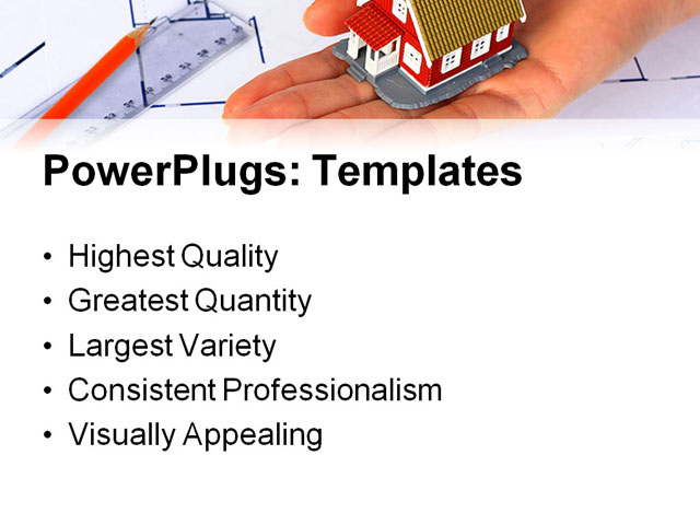 PowerPoint Template - design, house, architecture - Print Slide