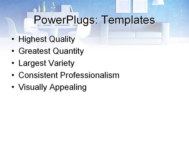 PowerPoint Template - interiro designing, real estate, furniture - Print Slide