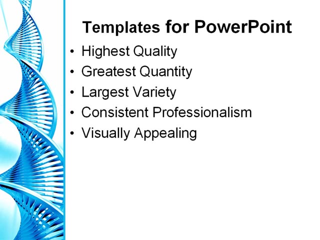 PowerPoint Template - blue, health, dna - Print Slide