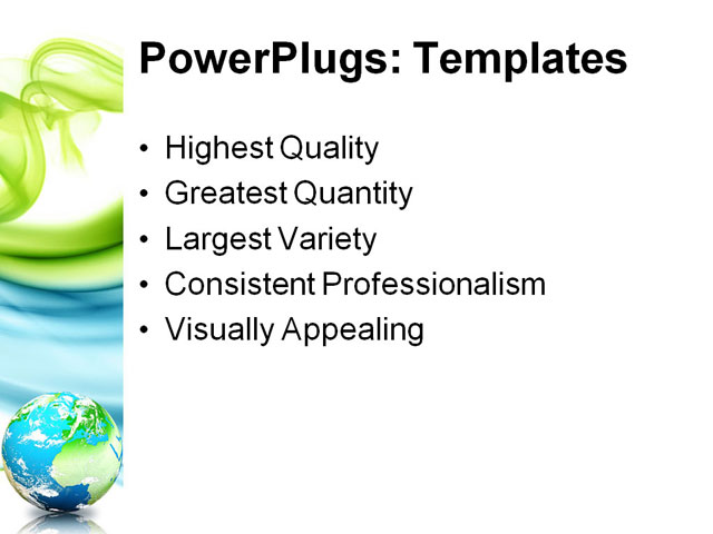 PowerPoint Template - earth digital illustration, abstract, background - Print Slide