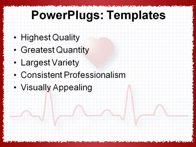 PowerPoint Template - activity, beat, blood - Print Slide