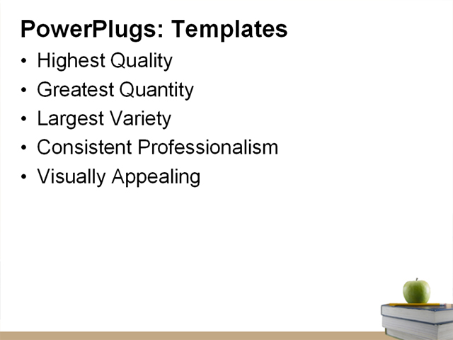 PowerPoint Template - education, books, black board - Print Slide