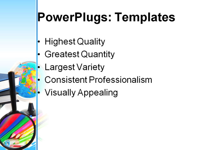 PowerPoint Template - study time, back, background - Print Slide