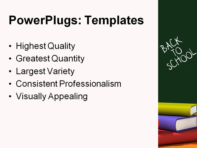 PowerPoint Template - apple, back, blackboard - Print Slide