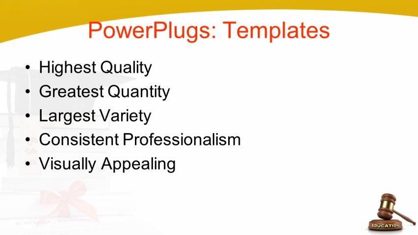 PowerPoint Template - education law, government, law - Print Slide