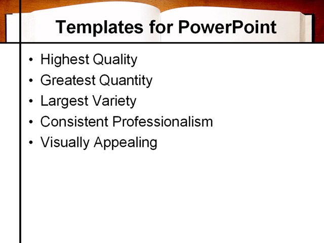 PowerPoint Template - education, book, information - Print Slide