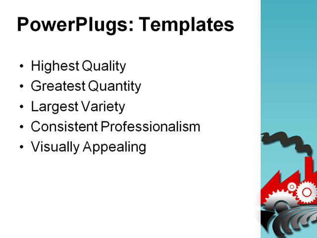 PowerPoint Template - factory shape, architecture, art - Print Slide