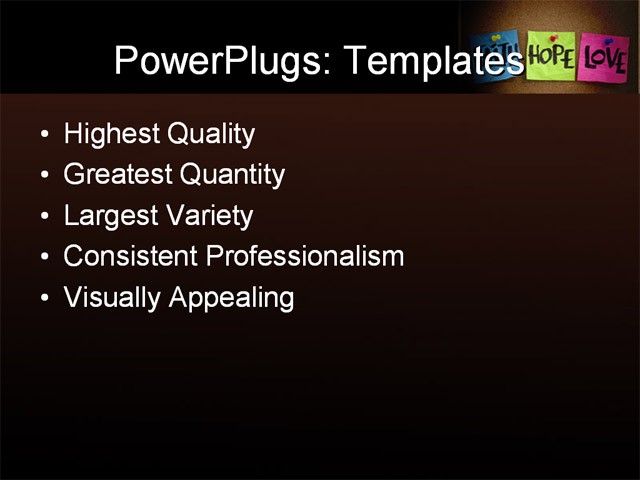 PowerPoint Template - faith, hope love, religion - Print Slide