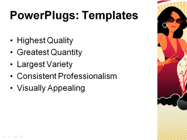 PowerPoint Template - fashion, girl, grunge - Print Slide