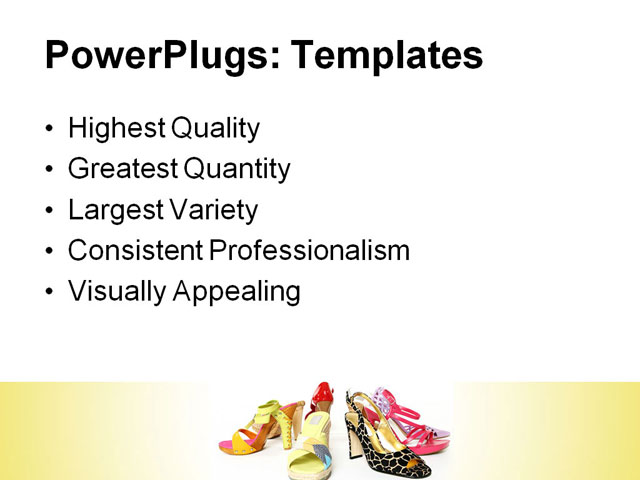 PowerPoint Template - fashion shoes, accessories, choice - Print Slide