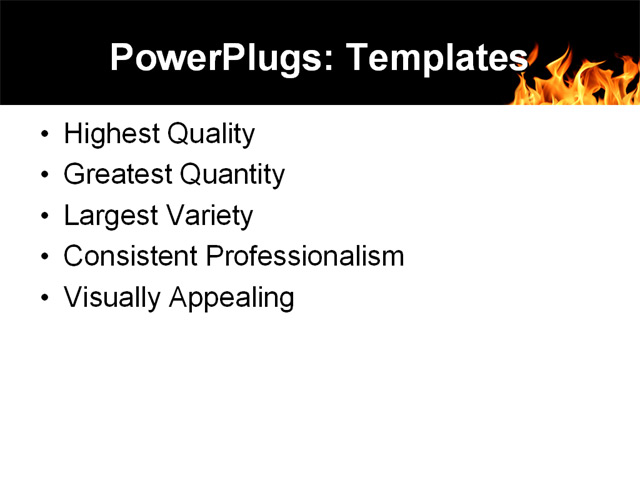 PowerPoint Template - bonfire, abstract, generic - Print Slide