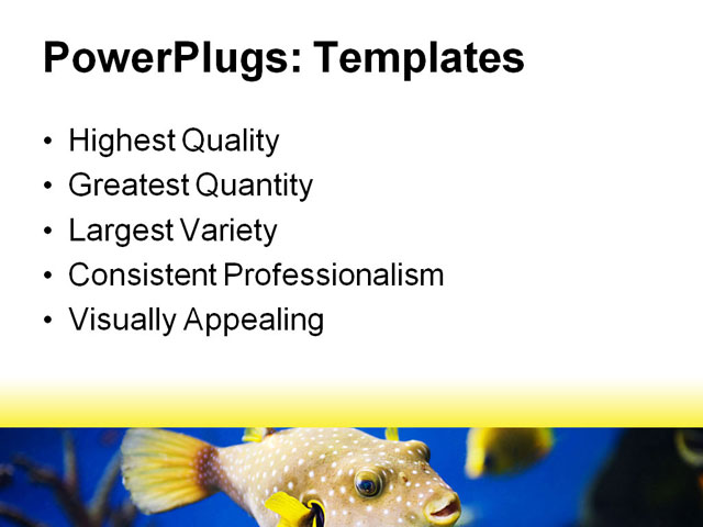 PowerPoint Template - fish, animal, aquarium - Print Slide