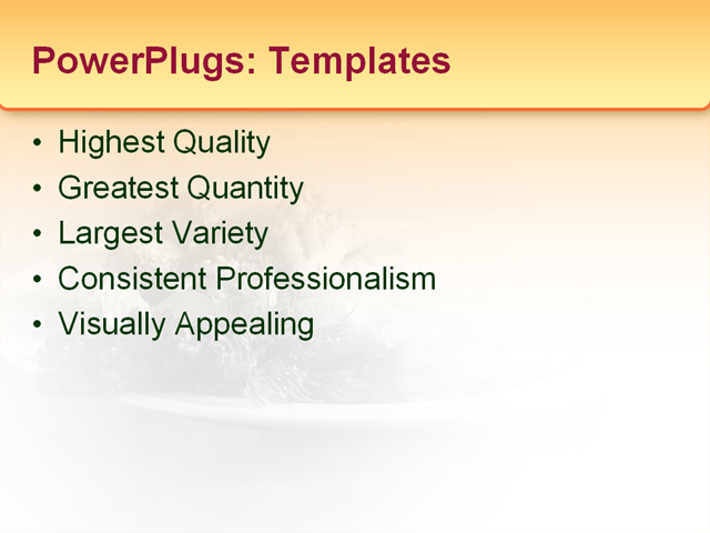 PowerPoint Template - food, health, orange - Print Slide