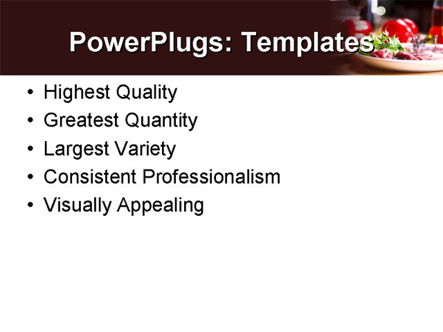 PowerPoint Template - food, health, lifestyle - Print Slide