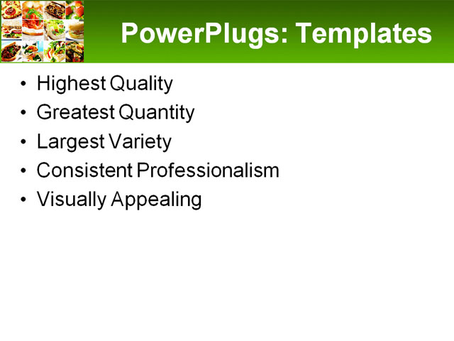 PowerPoint Template - assortment, bagel, beef - Print Slide