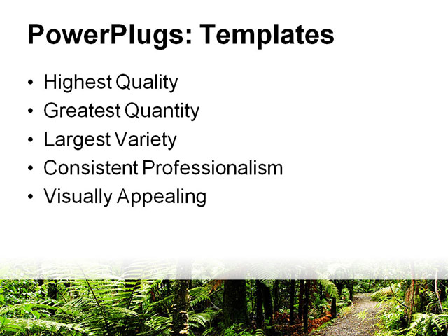 PowerPoint Template - tropical forest, beautiful, botany - Print Slide