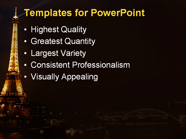 PowerPoint Template - france, travel, holidays - Print Slide