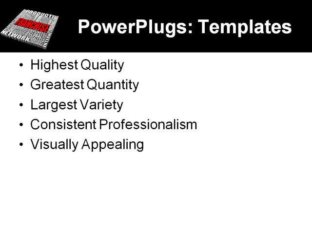 PowerPoint Template - franchise, advertisement, advertising - Print Slide