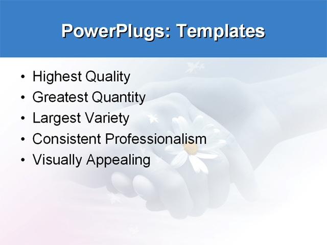 PowerPoint Template - friends, handshake, daisywheel - Print Slide