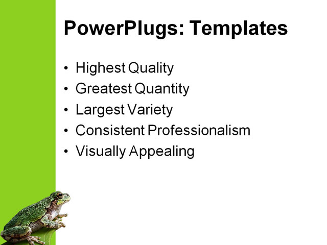 PowerPoint Template - grey tree frog, pokeweed, amphibian - Print Slide