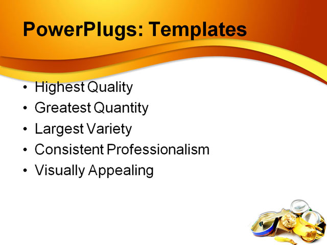 PowerPoint Template - trash and garbage, aluminium, banana - Print Slide