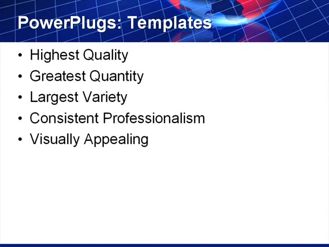 PowerPoint Template - abstract, world, globe - Print Slide