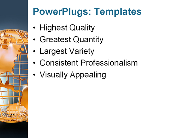 PowerPoint Template - globe, blue, future - Print Slide