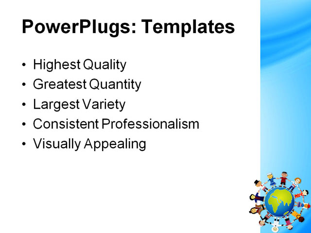 PowerPoint Template - childrens of the world, african, american - Print Slide