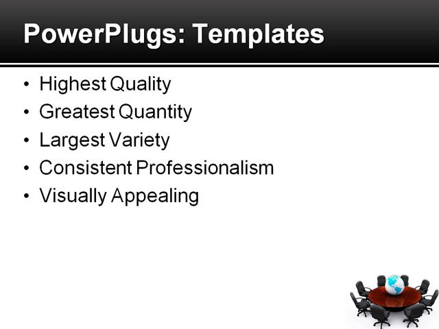 PowerPoint Template - global meeting, america, business - Print Slide