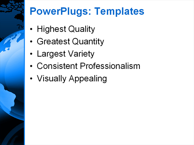 PowerPoint Template - business, globe, world - Print Slide