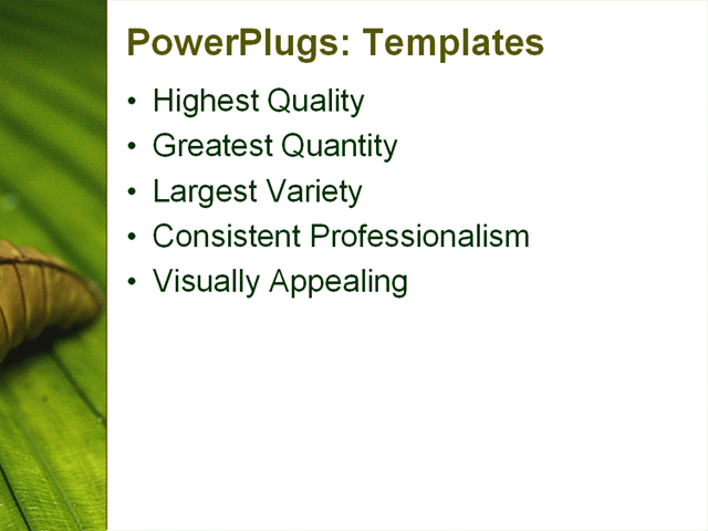 PowerPoint Template - general, leaf, green - Print Slide