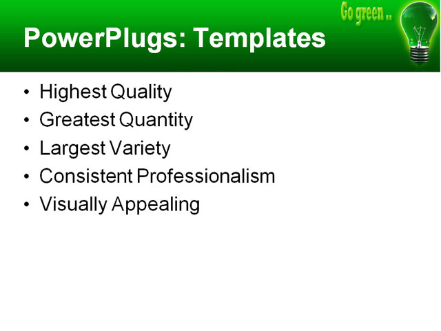 PowerPoint Template - green, light, eco - Print Slide