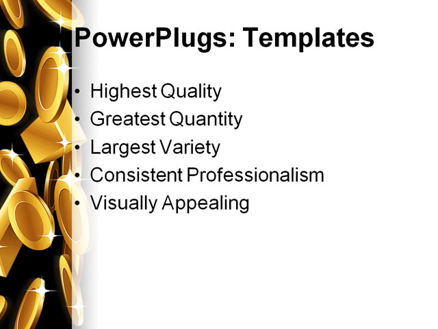 PowerPoint Template - gold, affluence, aggrandize - Print Slide