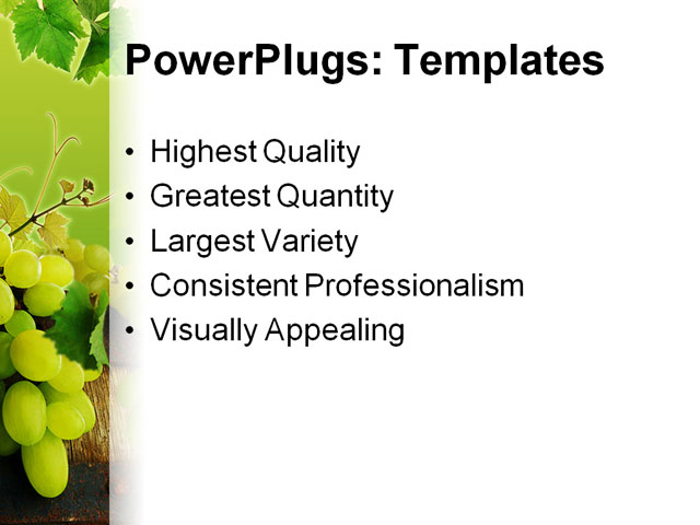 PowerPoint Template - wine barrel, grape, grapevine - Print Slide