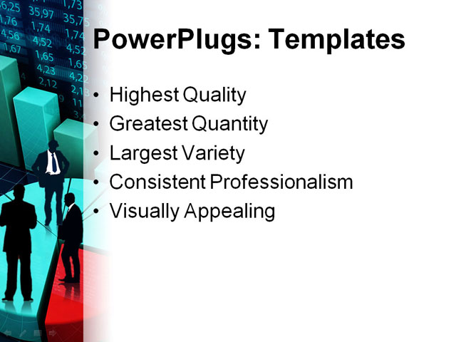 PowerPoint Template - financial, graphic, charts - Print Slide