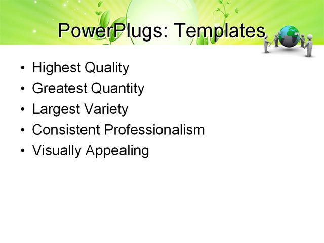 PowerPoint Template - environment, eco friendly, green - Print Slide