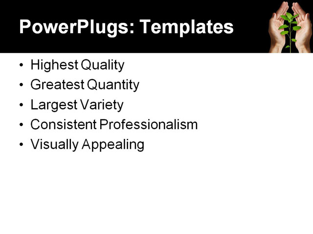 PowerPoint Template - growing green plant, achievement, agriculture - Print Slide